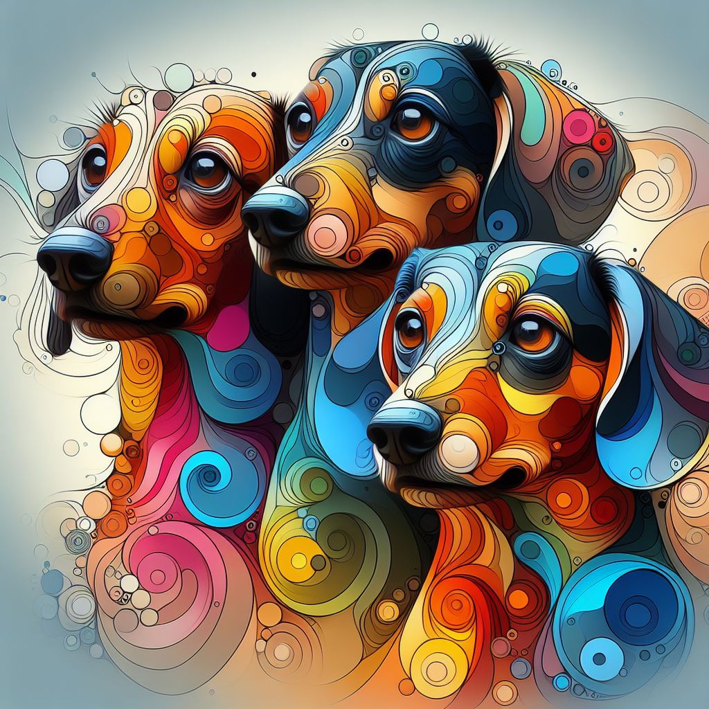 Abstract Dachshunds 2