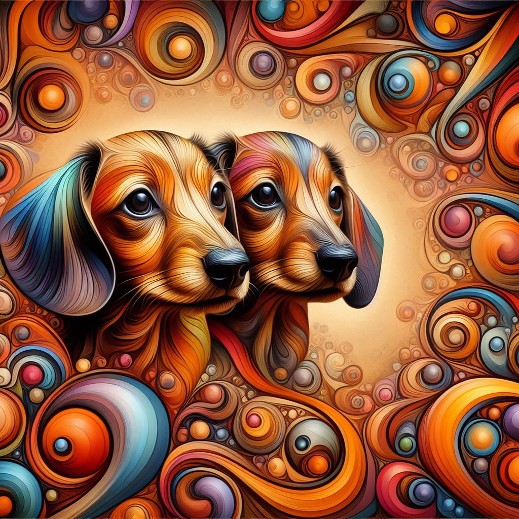 Abstract Dachshunds 3